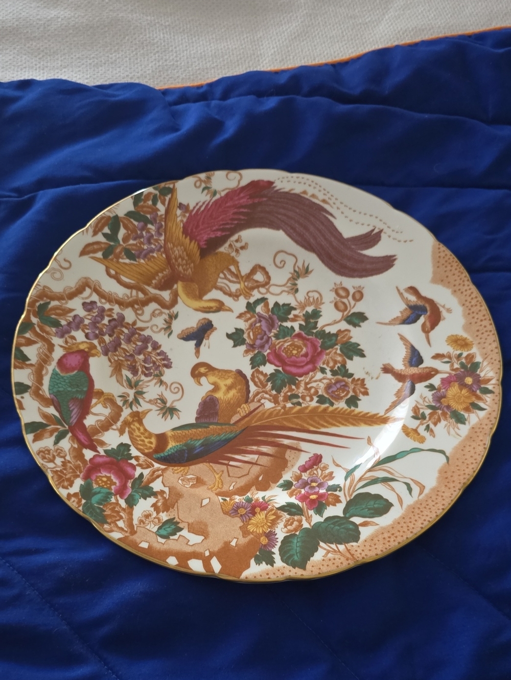 Royal Crown Derby Red on White Olde Avesbury Backstamp Plate Mark